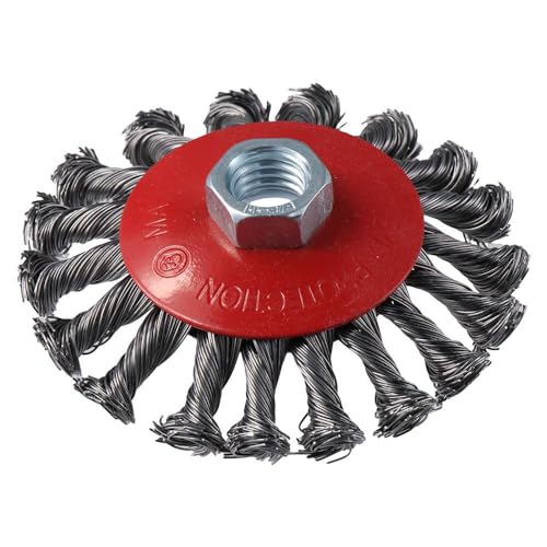 Image of 4 Inch Twist Knotted Wire Wheel Brush,Twisted Wheel Wire Brush,Wire Wheel Cup Brush Set for Tasks Such As Grinding, Polishing, and Rust Removal