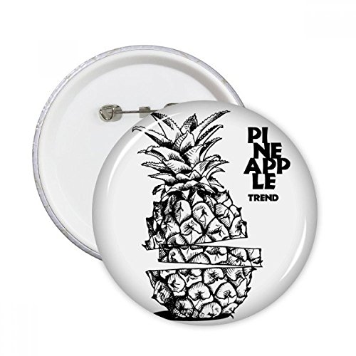 Punaises rondes Ananas Tendance Fruit pour vêtement et décoration créative de lot de 5 pièces