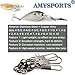 AMYSPORTS Fishing Tackle Barrel Swivel Snap High Strength Snap Swivel Saltwater Stainless Steel Fishing Barrel Snaps Interlock Snaps Freshwater Leader Lure Connnector Accessories 25pcs 123lbs