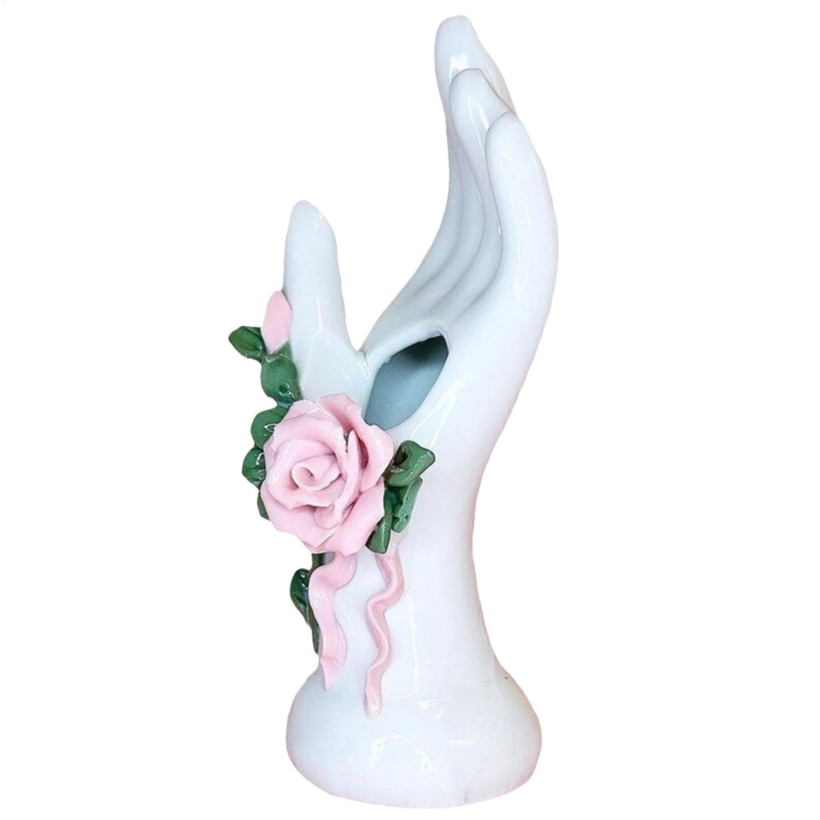 Vase artistique à main pour fleurs séchées et centre de table sculptural moderne