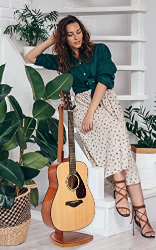 Musbeat Wood Guitar Stand For Acoustic Guitar, Knight Series Guitar Stand For Electric Guitar, Mahogany Guitar Floor Stand For Mandolin, Acoustic Guitar Stand For Home, Living Room, Guitar Gifts #TOP1