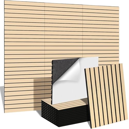 Paneles insonorizantes autoadhesivos de fieltro for estudio, paneles 3D for karaoke, dormitorios, grabaciones, oficinas, paredes acústicas cuadradas absorbentes (9, 60 x 120 cm)(30 * 60cm)