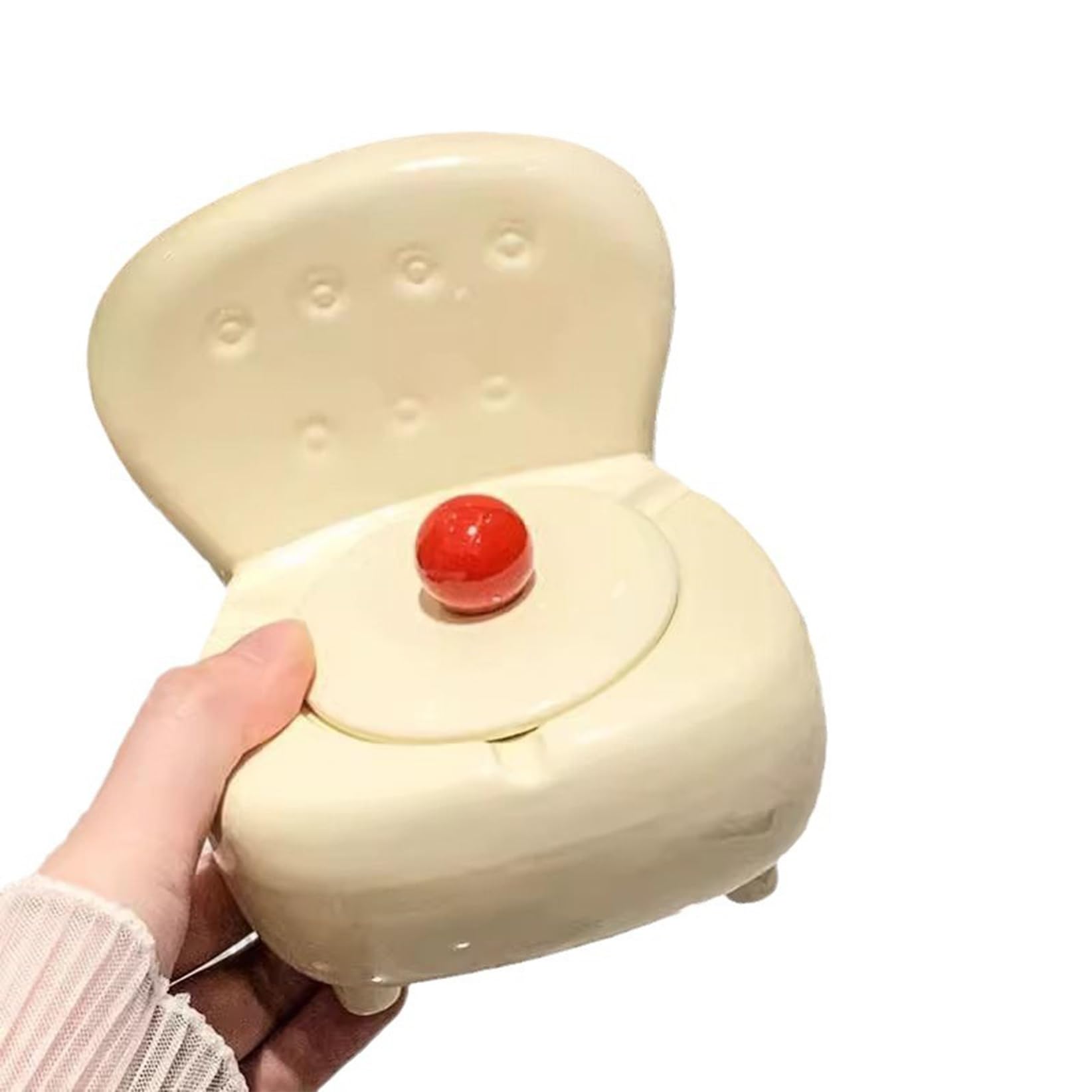Ashtray Ceramic Creative Personality Chair Shape Cigarette With Lids Mouth Smokless Holder Home