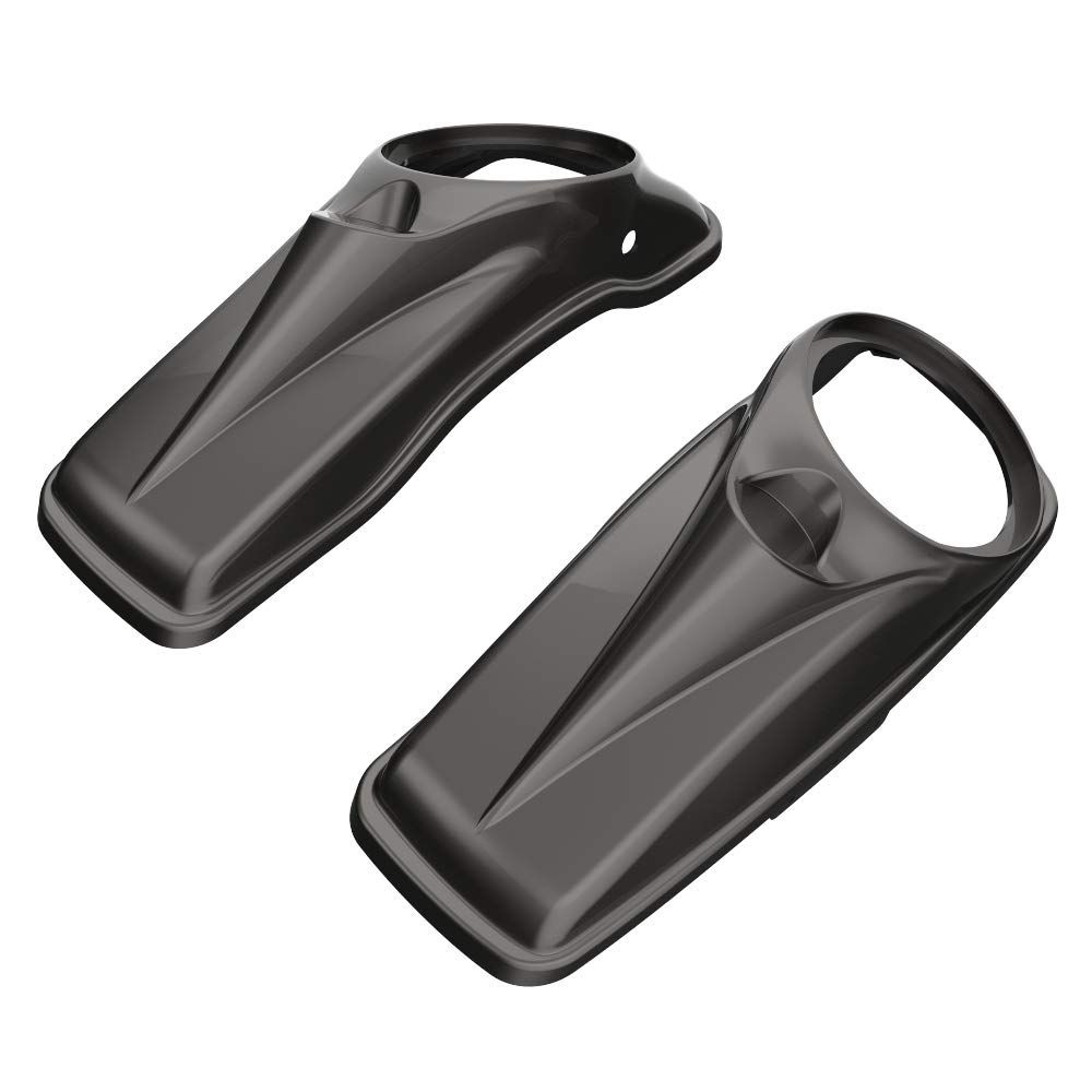 Moto Onfire US Stock 8'' Saddlebag Speaker Lids Covers Fit for Harley Touring Road Glide Street Glide Special Road King 2014 2015 2016 2017 2018 2019 2020 2021 (Silver Flux)