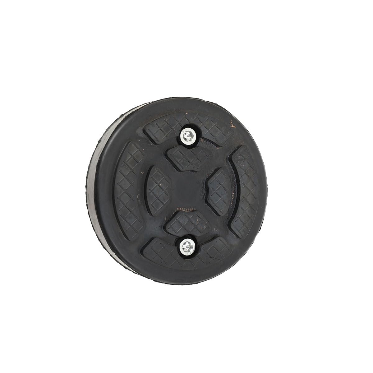 Set di 4 Tampone in Gomma per Cric Sollevatore Auto, Gomma Rinforzata con Base a Vite in Acciaio, Universale Accessorio Cric Idraulico Tamponi Martinetti Sollevatore, Acciaio 45# da 50mm