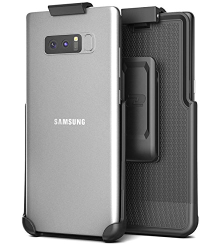 Encased Galaxy Note 8 Belt Clip Holster, Secure-fit Case Free Design (Companion Series (Smooth Black)
