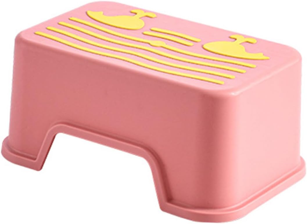 Plastic Toilet Footstool Non Slip Bathroom Step Stool for PP Material Compact Household Wash Stool Stable Skid Design for Toilet Training and Bath Use