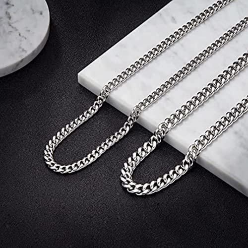 Image of THE MEN THING Chain for Men, Luxury Pure Titanium Steel Chain | Silver Stainless Steel Chain | Necklace Jewellery for Men & Boys