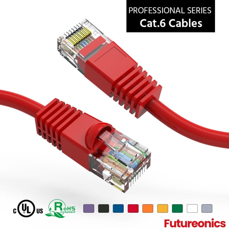 Pack 20 Cable Ethernet Cat 6 Rojo 15.24 m UTP miniatura 5