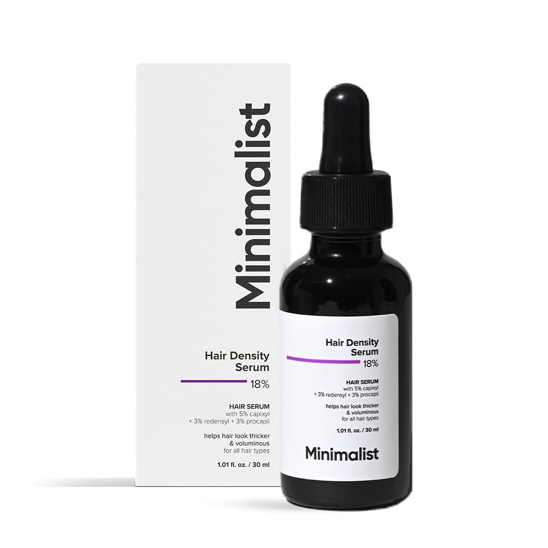 Minimalist Hair Density Serum 18% | Hair Growth Serum| Procapil, Capixyl, Redensyl, Anagain & Baicapil | Hair Fall Control & Hair Thickening | Women & Men | 30 ml