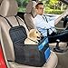 Henkelion Small Dog Car Seat, Dog Booster Seat for Car Front Seat, Pet Booster Car Seat for Small Dogs Medium Dogs Within 30 lbs, Reinforced Dog Car Booster Seat Harness with Seat Belt - Black