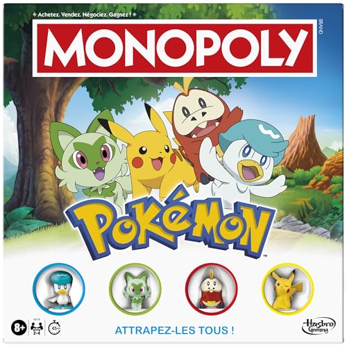 Monopoly edición Pokémon, Juego de Mesa - Versión en francés