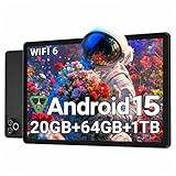 Android 15 Tablet 10 Inch, 20GB RAM 64GB ROM 1TB Expandable, 𝟐𝟎𝟐𝟔 𝐔𝐩𝐠𝐫𝐚𝐝𝐞 Fast WiFi 6 & BT 5.4 Tablets 5-Core, HD IPS Touchscreen, 8H+ Battery, 2*Camera Portable Tablet for Streaming, Gift