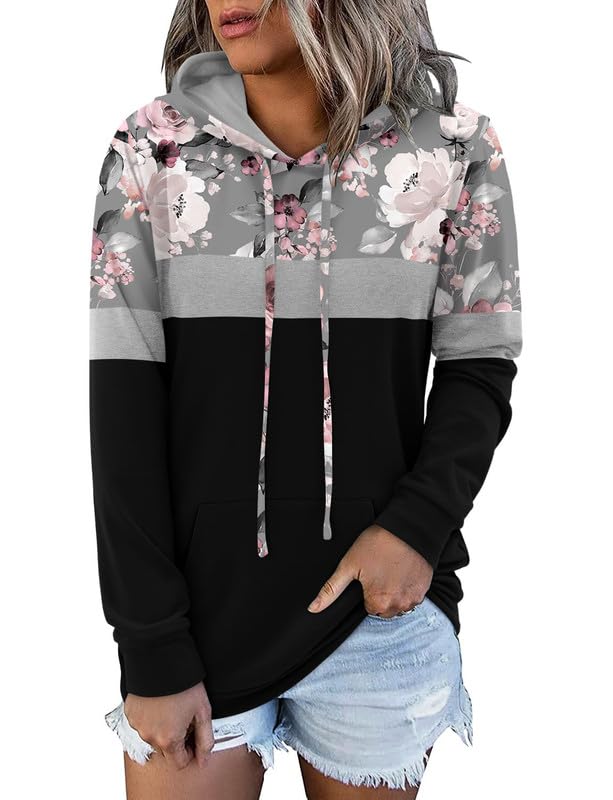 BETTE BOUTIK Womens Camo Leopard Casual Hoodies Long Sleeve Drawstring Pullover Hooded Sweatshirts Tops with Pocket