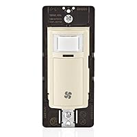 Vista 17 de Interruptor de sensor de humedad Leviton para ventilador de escape de baño, ventilación automatizada, circulación de aire, control de humedad, ¼ HP