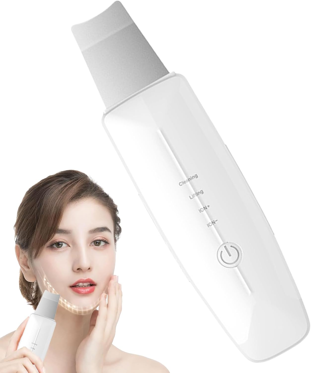 Face Skin Scraper, Skin Washer, Pore Cleansing Device with 4 Modes – Pimple Extractor, Rechargeable USB Scraper for Deep Cleansing of the Face
