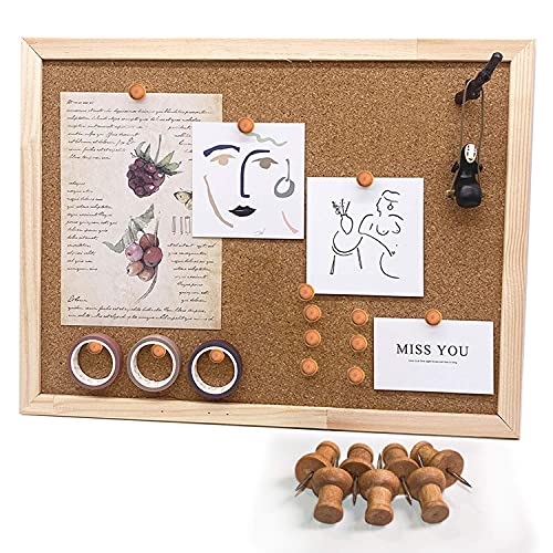 image for UpdateClassic Wooden Push Pins, Walnut, Wood Thumb Tacks Decorative fo