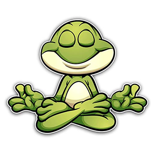Magnet Yoga Frog Magnetic vinyl bumper sticker sticks to any metal fridge, car, signs 5