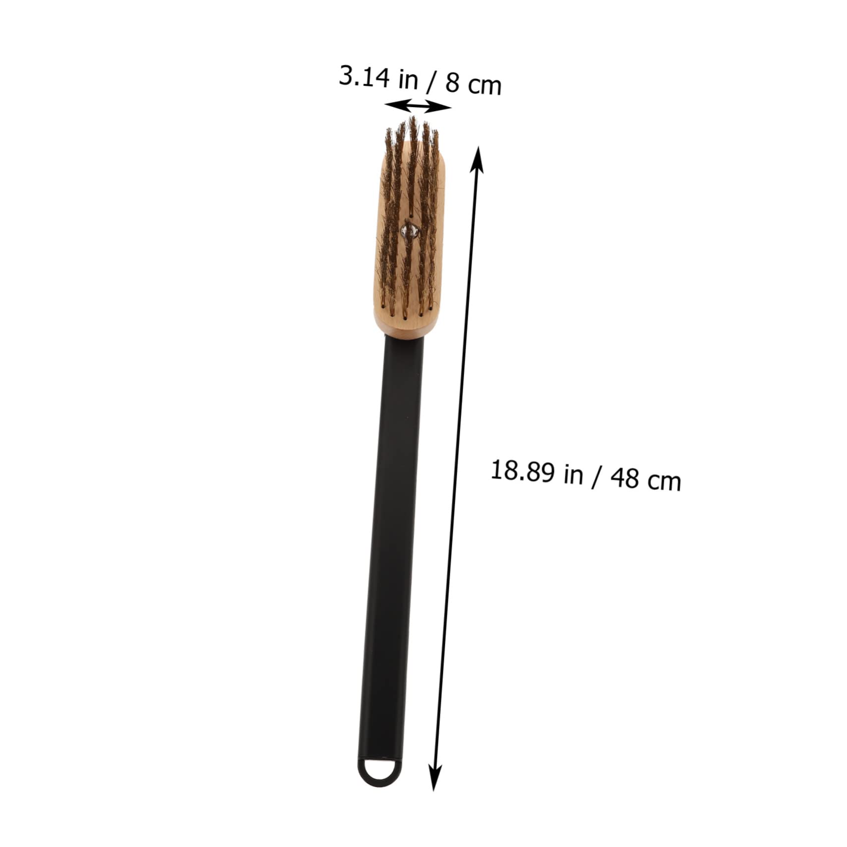 Cepillo de Cobre para Limpieza de Parrilla 40cm Negro | Mango de Madera, Aleación Resistente, Limpieza de Estufas y Hornos, Herramienta Multiusos
