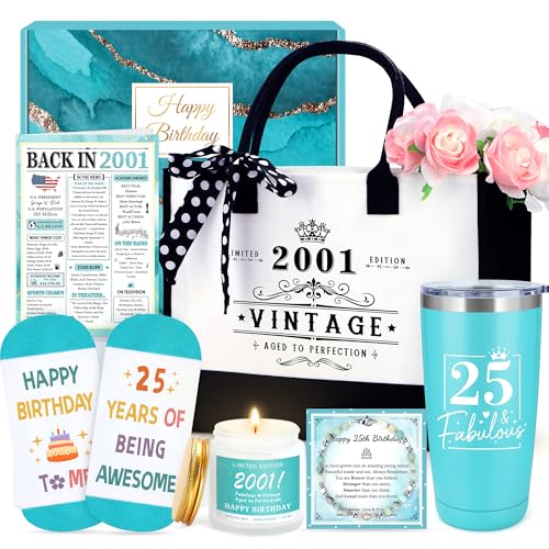 25th Birthday Gifts for Women Unique Gift for 25 Year Old Woman Cool 25 Years Old Birthday Gifts for Her Funny Gift Ideas for 25 Year Olds Female Happy 25th Bday Decorations for Young Women Daughter