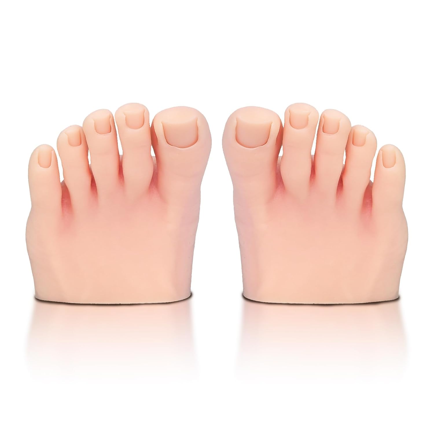 1 Pair Silicone Foot Model for Nail Art Training, Soft Practice Foot with Portable Size 11x8x7cm, Realistic Texture for Pedicure Practice