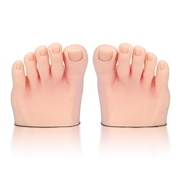 1 Pair Silicone Foot Model for Nail Art Training | Soft Practice Foot with Portable Size 11x8x7cm, Realistic Texture for Pedicure Practice