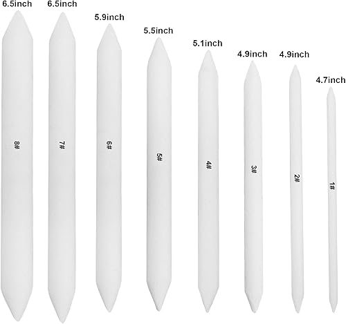 Miniatura 10 de Artist Blending Stump lápiz de dibujo, mezcla de manchas, manchas, dibujo, pastel, manchas, tortillón, papel, para mezclar, carbón, blender,