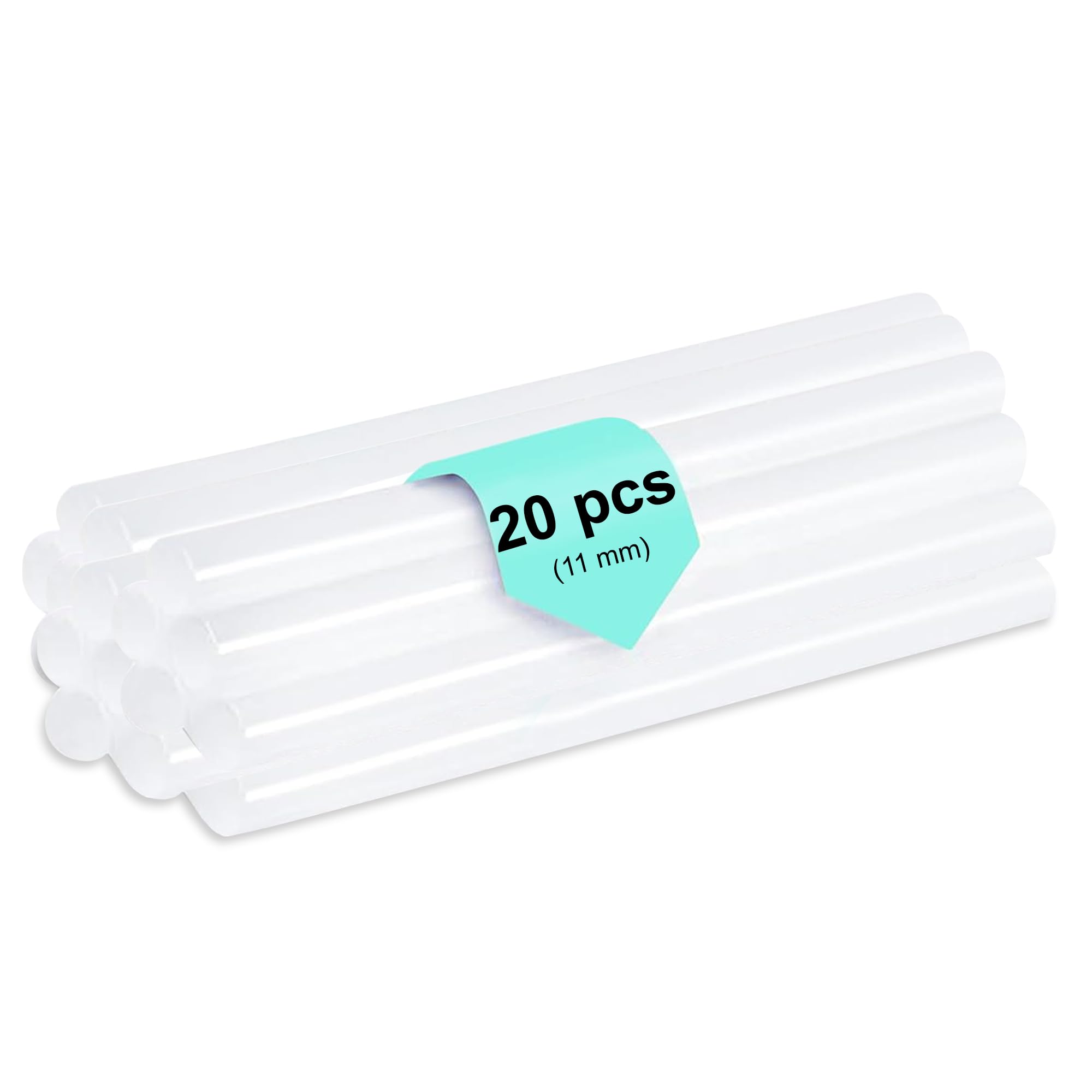 GLUN® Glue Sticks, 11mm Transparent Glue Gun Sticks, 20 Piece for DIY Craft Work, Gift Decoration Electronics Repairing & Home Use