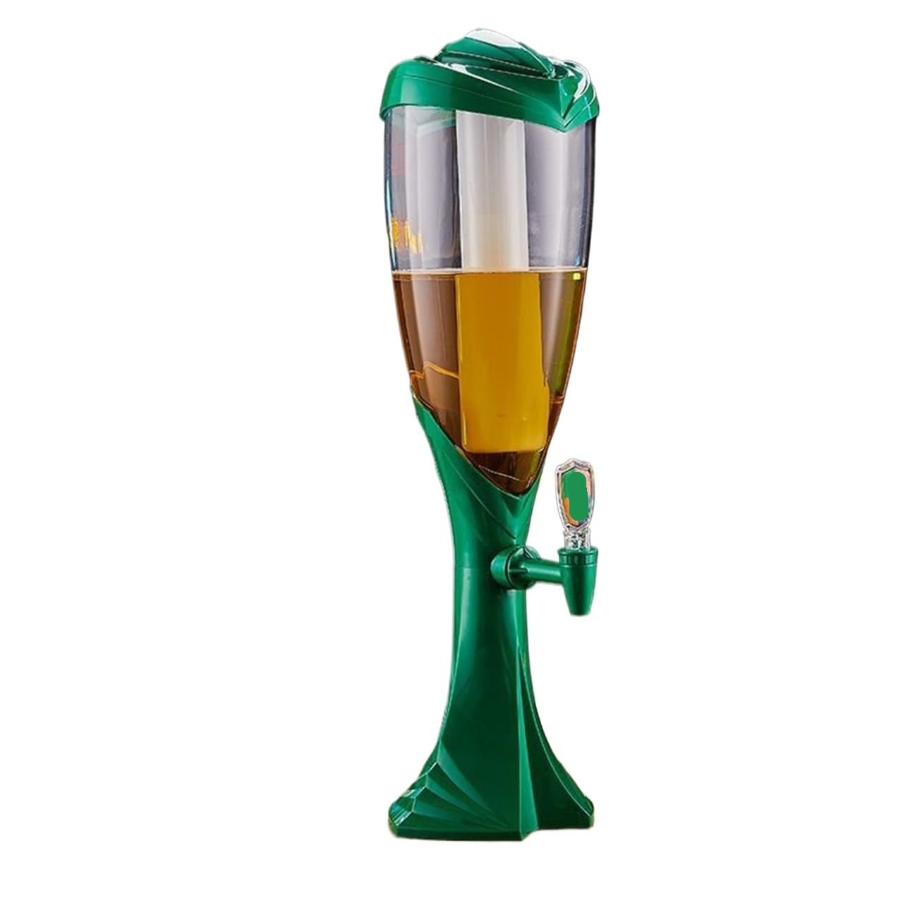 Dispensador De Cerveza Dispensador De Bebidas con Grifo, Torre De Cerveza De 3 litros Dispensador Bebidas(Grün)