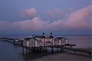 Yingxin34 Jigsaw Puzzles 500 Pieces - Puzzle for Adults - Unique Jigsaw Puzzles – Seaside House - Colorful and Challenging 500-Piece Puzzle – Thick Cardboard with Premium Printing-52x38cm