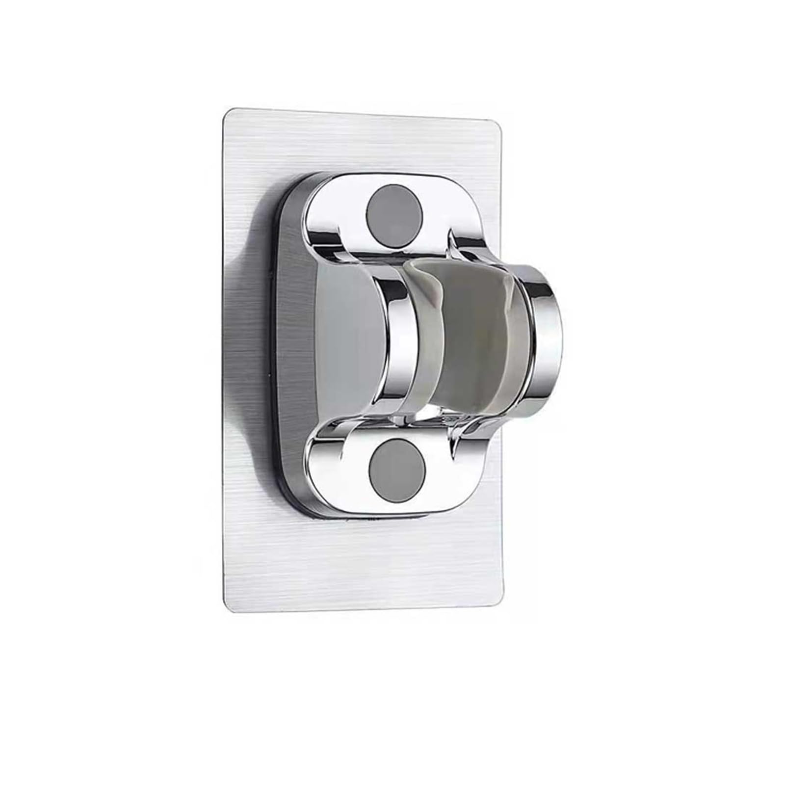 yaoqijie Samoprzylepny uchwyt na słuchawkę prysznicową Regulowany uchwyt ścienny Stały wspornik płyty podstawy do domowych akcesoriów łazienkowych lasting (Color : Silver)
