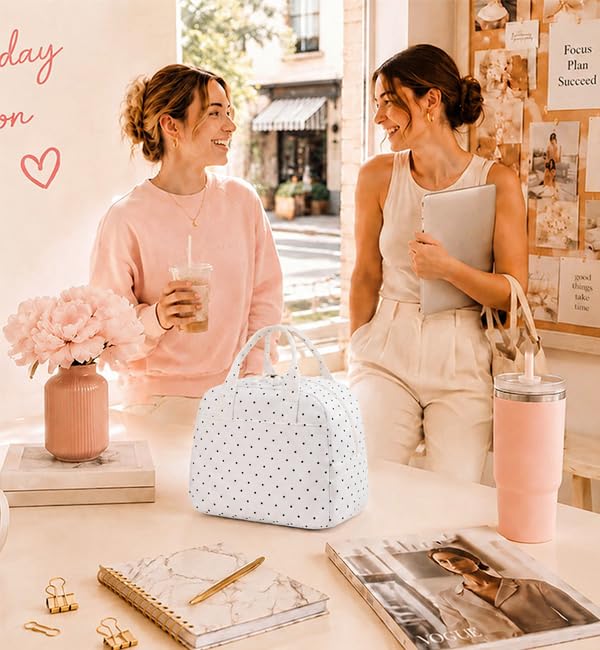Image of LOVELYWIND Lunch Box for Women Cute Lunch Bags for Women Lunch Tote Bags Reusable Insulated Lunch Box Large Capacity Reusable Insulated Cooler for Work or Travel Gifts or Beach