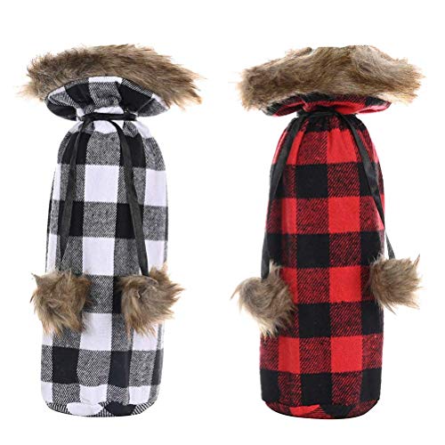 AETOK 2 fundas para botellas de vino Cover