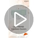 Image of RD TREND Cushion Cover Set of 5, Decorative Sofa Living Room Home Square Cushion Covers 16 Inch x 16 Inch, Aesthetic Corduroy Striped Double Sided (Multicolor-2, Pack of 5)