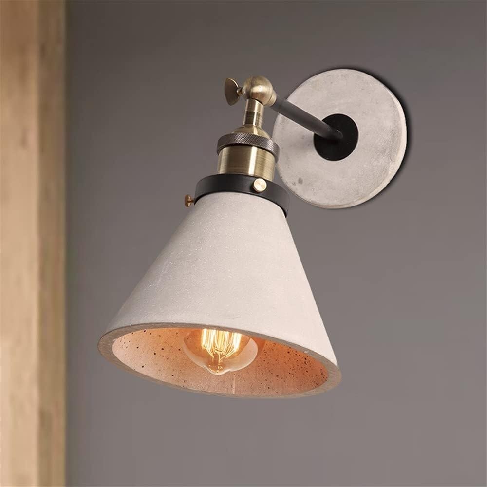 Aplique de pared de cemento para renovar pasillos oscuros con iluminación fija