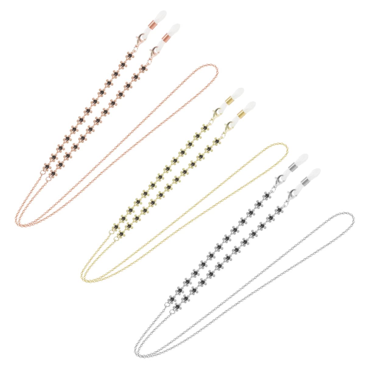 BESPORTBLE Elektroplattenkette Brillenkette Gläser Nacken Gold Zubehör Blume Brillenband Ketten Für Brillen Kette Für Brille Kupfer