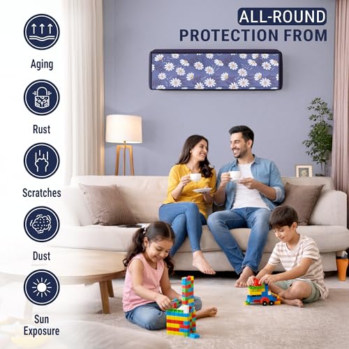 Image of Robustt 1.5 Ton Split AC Cover for Indoor and Outdoor Unit | Waterproof & Dustproof AC Covers with Sun Exposure and Rust Protection | Fabric
