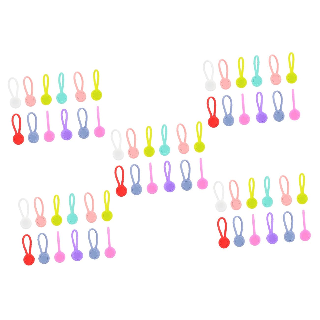 Uonlytech 60stücke Magnetische Kabelbinder Bunte Kabelclips Für Effektives Kabelmanagement Für Büro Zuhause Und Schule Aus Strapazierfähigem Wiederverwendbar Und Praktisch