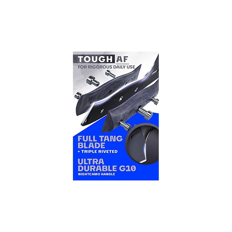 Dalstrong-Chef-Knife-8-inch-Delta-Wolf-Series-Knife-Ultra-Thin-Zero-Friction-Blade-HC-Steel-Chefs-Knife-Black-Titanium-Nitride-Coating-G10-Camo-Handle-Leather-Sheath Dalstrong Chef Knife - 8 inch - Delta Wolf Series Knife - Ultra-Thin & Zero Friction Blade - HC Steel Chef's Knife - Black Titanium Nitride Coating - G10 Camo Handle - Leather Sheath