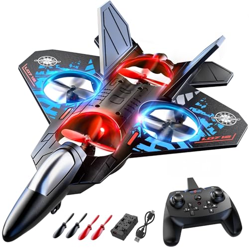 MSKOLER Foam Remote Control Airplane for Kids 8-12, 2.4 GHz RC Plane with Colorful Lights...
