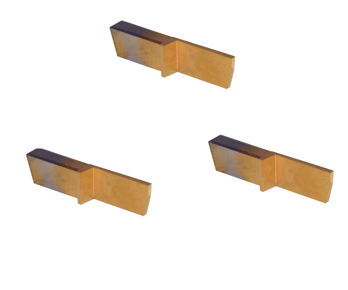 THINBIT 3 Pack LGPT045D2R7RC 'L' Series, TiN Coated Carbide, Parting Insert for Steel, Cast Iron and Stainless Steel with Interrupted Cuts
