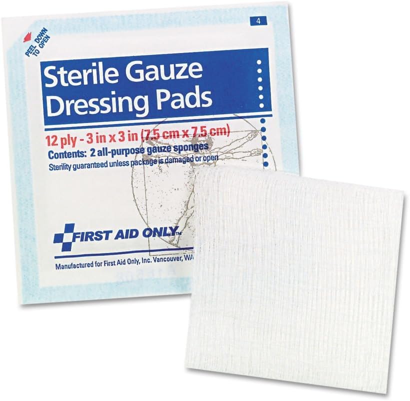 Gauze Pads, 3" x 3", 5/Pack