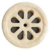 Gitter Deko aus Tuffstein von Matera, funktional und-Design, für Belüftung oder Belüftung, mit Eingebaut für Rohr Ø120 mm mit Netz anti-insetto Rund