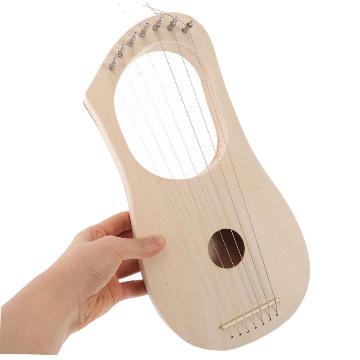 BESTonZON 7-saitige Holz Leierharfe zum Selbstbauen für Anfänger mit Metallbesaitung Vielseitiger Klang und Elegantes Design für Klassische und Moderne Kompositionen
