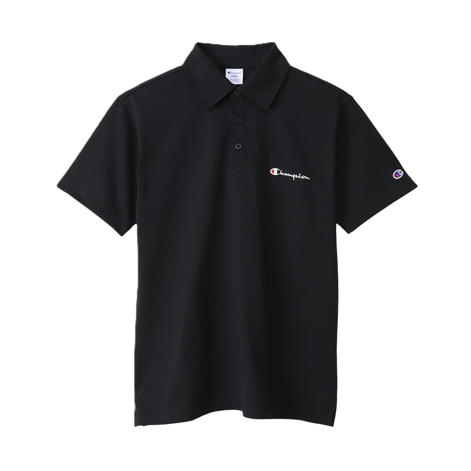 Champion(チャンピオン) スクリプトロゴ刺繍 ベーシック ポロシャツ 半袖 綿100% スクリプトロゴ 刺繍 POLO SHIRTC3-X361Zメンズ