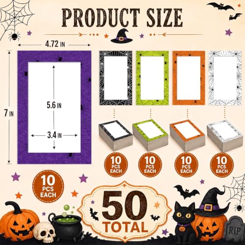 Image of AmazingSpark 50 Pack Beach Picture Frames 4x6, Tropical Photo Cards