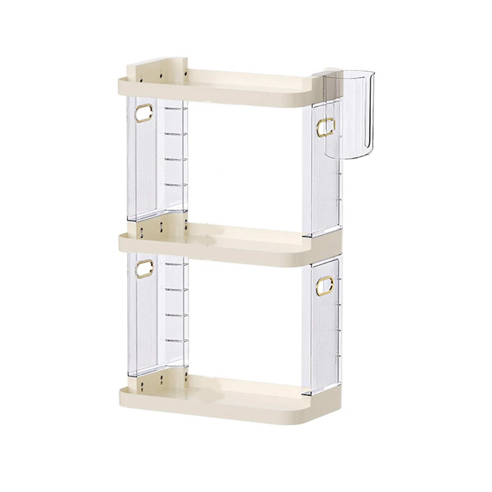 Estante Organizador De Encimera De 3 Niveles - Estante De Almacenamiento De Plástico para Maquillaje, Perfumes, Cosméticos, Libros, Cómoda, Baño, Cocina, 40x22x65cm (3 capas)