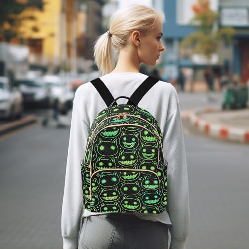Image of Mini Backpack Cartoon Spooky Animal Head Fashion Backpack Purse for Women,Handbag Shoulder Bag Casual Daypack, Ladies Gift for College Work(S)