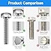 (12 Sets) 1/4-20 x 4 Hex Head Screws Bolts and Nuts Kit with 1/4-20 Bolt, 1/4-20 Nuts, Flat & Lock Washers, Fully Threaded, 1/4 20 Stainless Steel Bolts, Bright Finish by Marysino