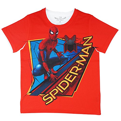 Image of Marvel Spiderman by Wear Your Mind Boy's Printed Regular fit T-Shirt (DSM0014 10-11Y)